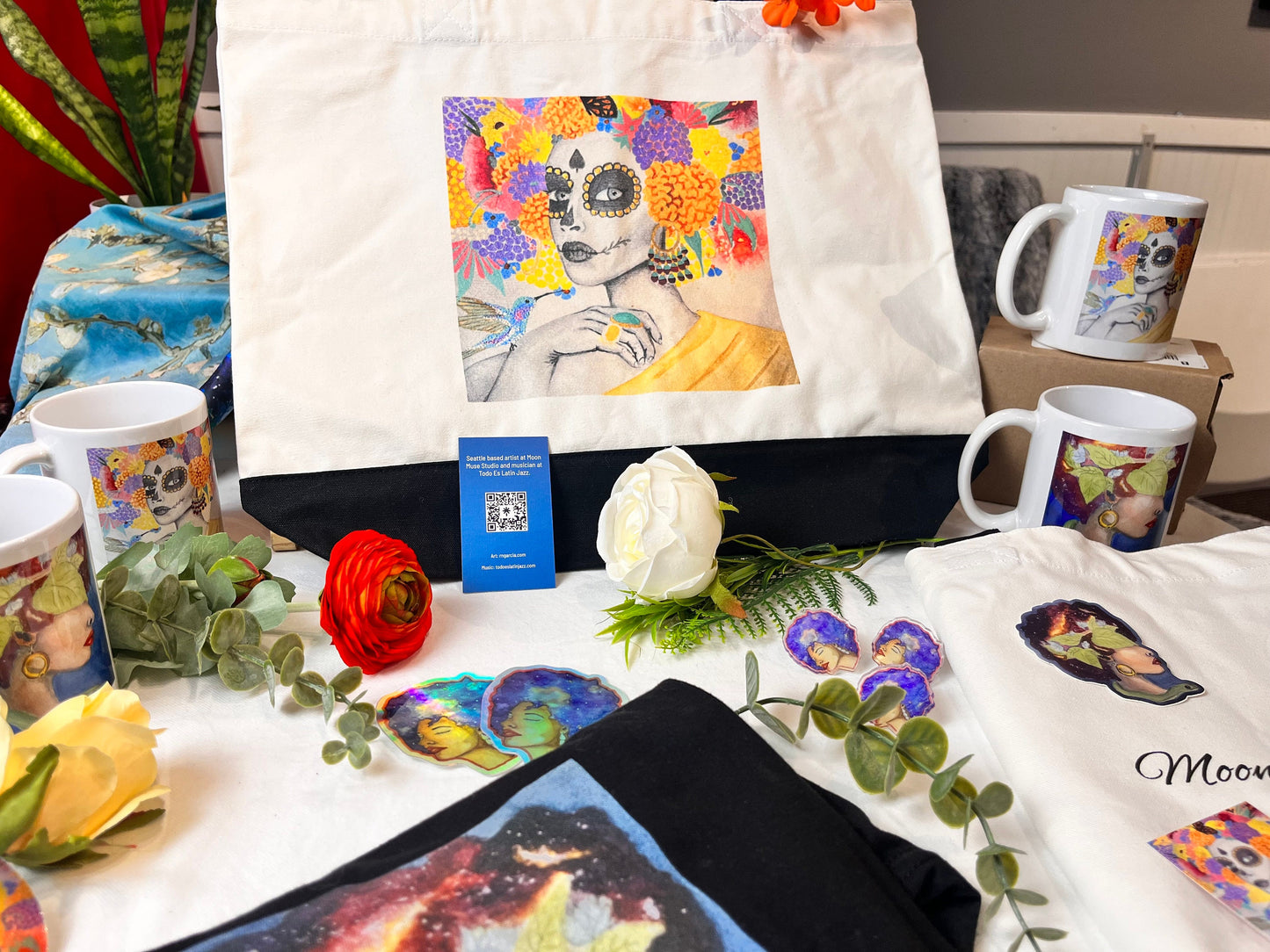 Muerte Y Flores Tote