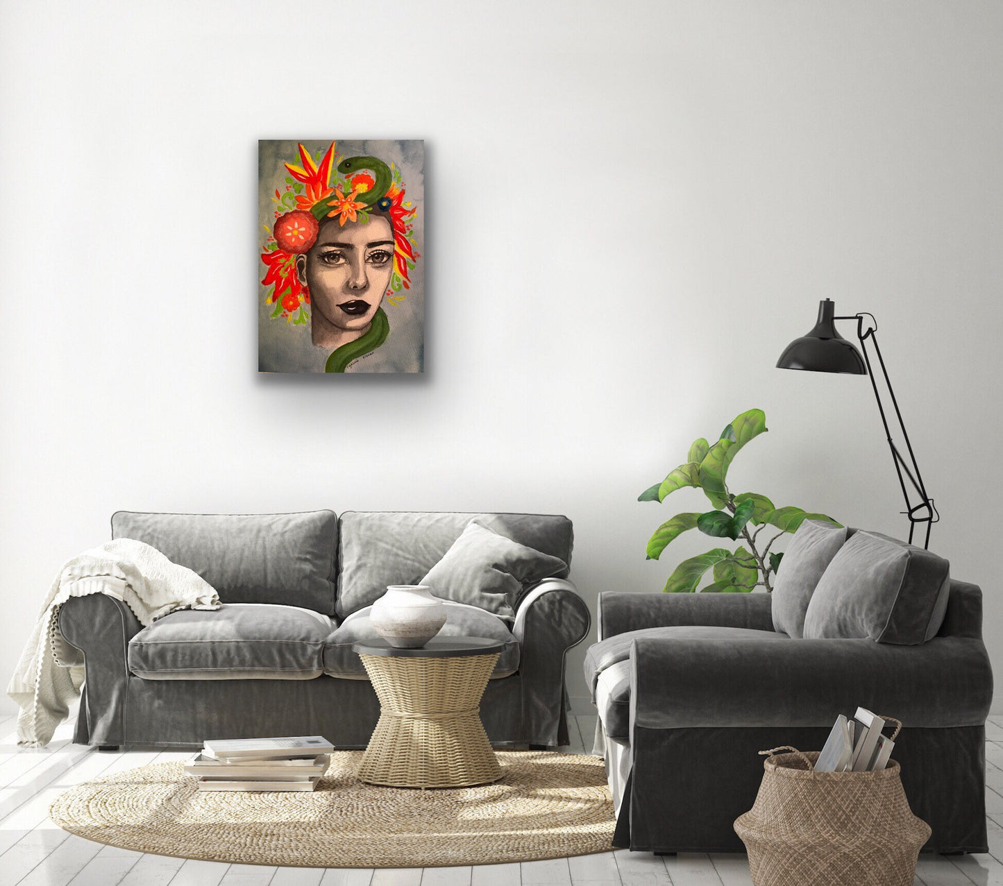 Serpiente y Flores