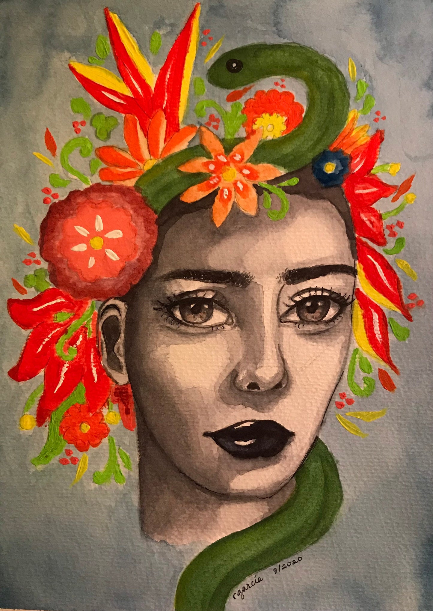 Serpiente y Flores