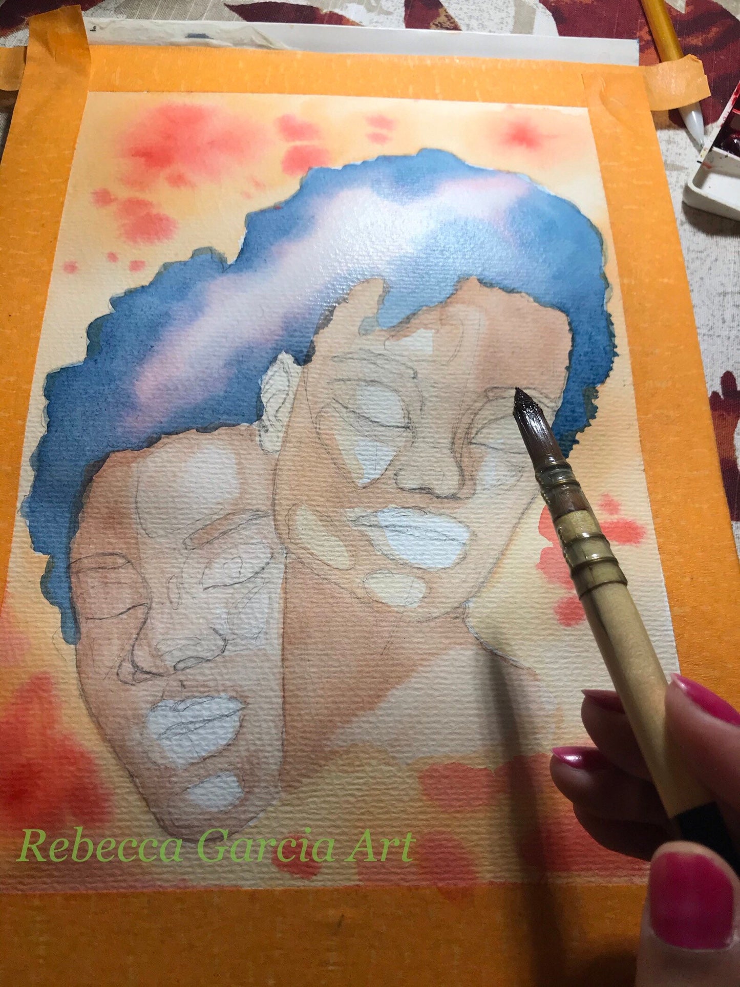 Afro Galaxy Orange