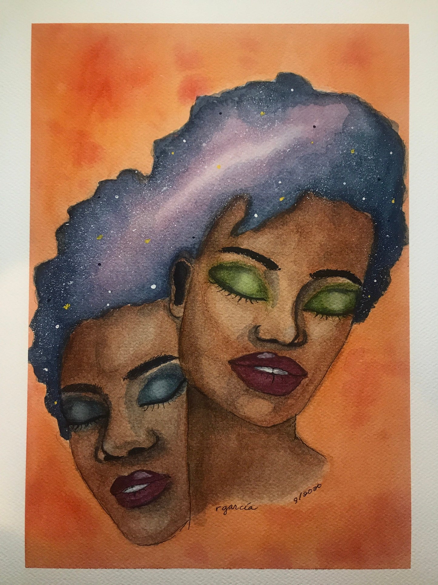 Afro Galaxy Orange