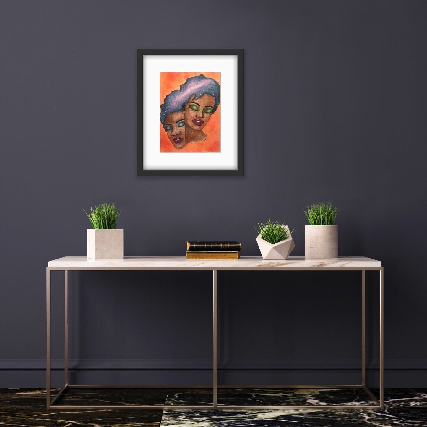 Afro Galaxy Orange