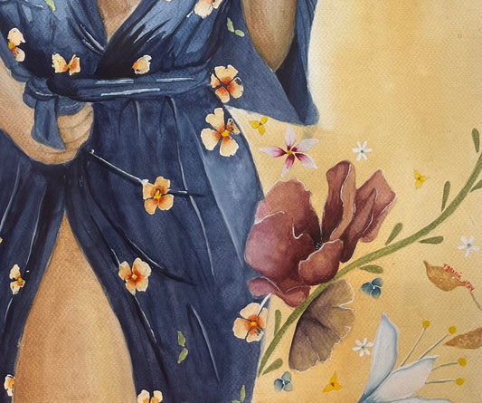 Woman in Blue Robe