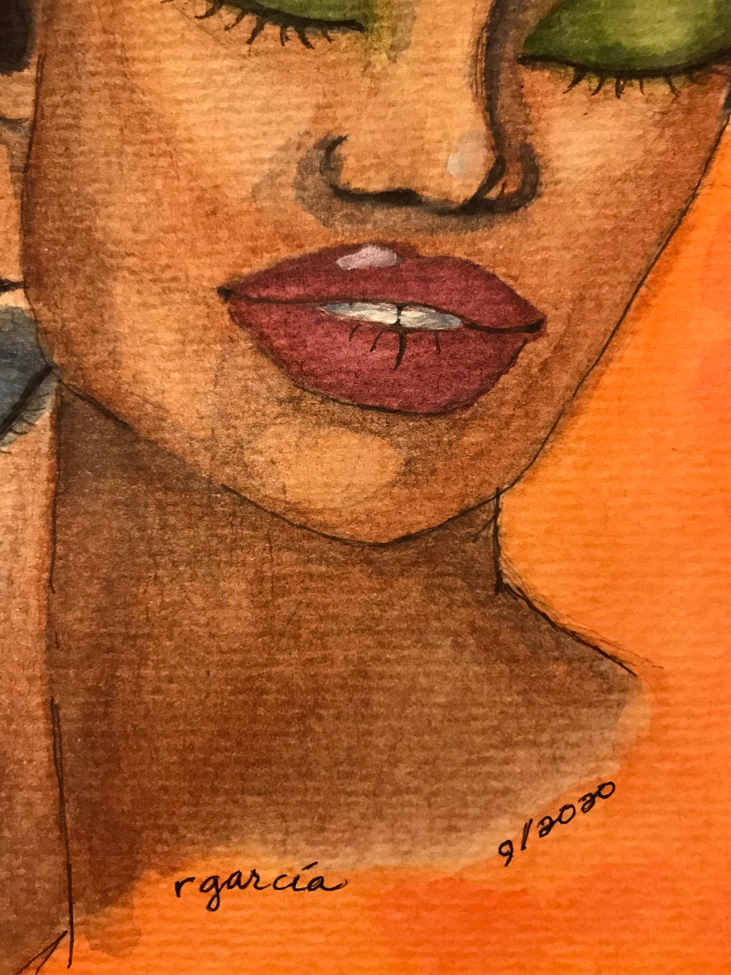 Afro Galaxy Orange